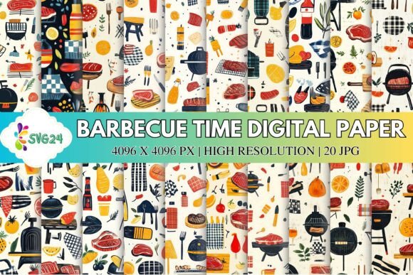 Barbecue Time Digital Paper: Your Ultimate Summer Crafting Companion
