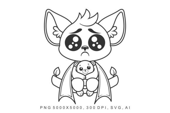 Bat - Sad: A Versatile Vector Asset for Emotional Expression in Design