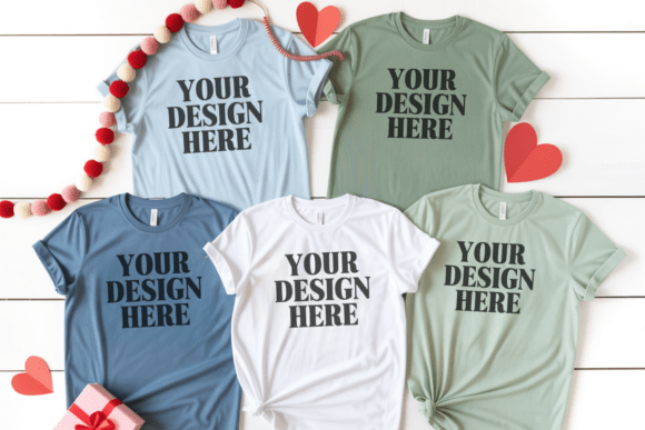 BC3001 Valentine Group T-shirt Mockup 29