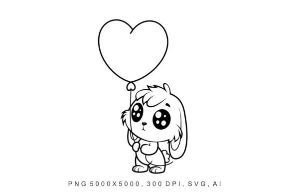 Bunny - Balloon Coloring Design