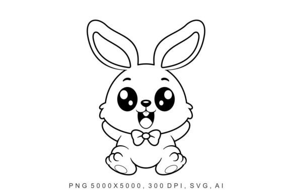 Bunny - Bow Tie: A Versatile Coloring Asset
