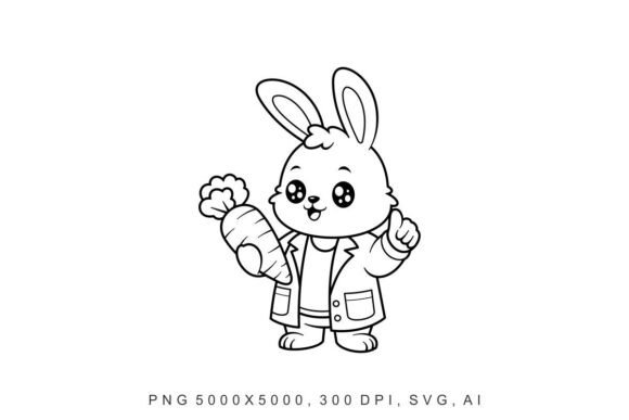 Bunny - Doctor: A Playful, Scalable Coloring Asset