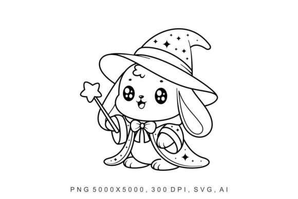 Bunny - Wizards Coloring Design