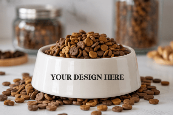 Cat Dog Bowl Mockup, Pet Bowl Mockup 11: Minimalist Ceramic Design Magic for Creators