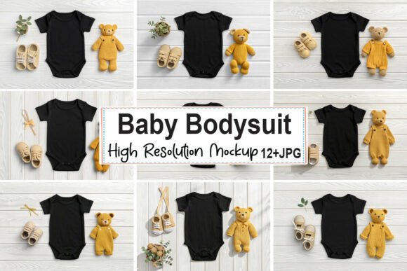 Free Baby Bodysuit Mockup Bundle 19: Realistic, Ready-to-Use Assets for Designers & Entrepreneurs