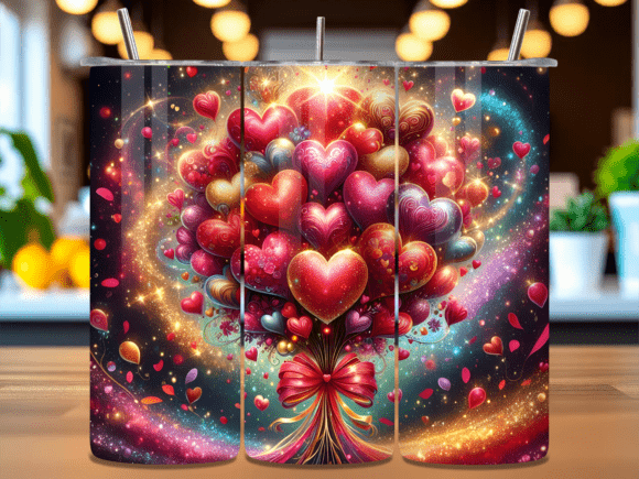 Glitter Heart Tree Valentine Tumbler PNG: Your Instant-Download Creative Powerhouse