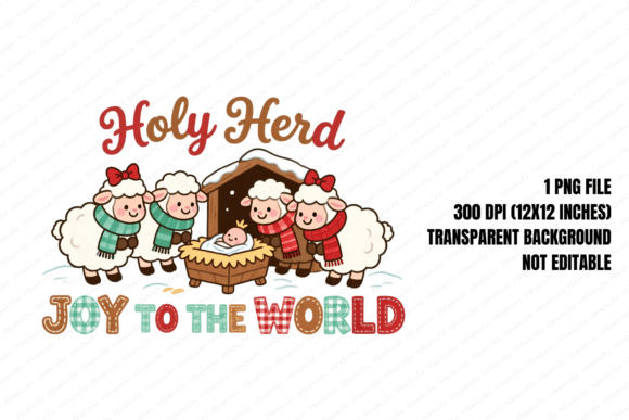 Holy Herd Nativity Sheep PNG