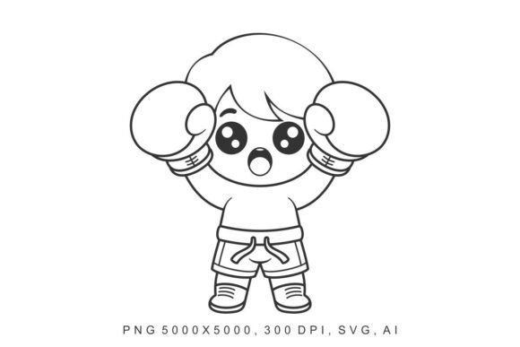 Kids Boxing Coloring Pages
