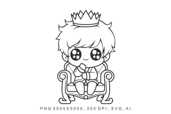 Kids - King Coloring Page