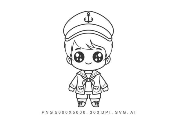 Kids - Sailor Coloring Pages