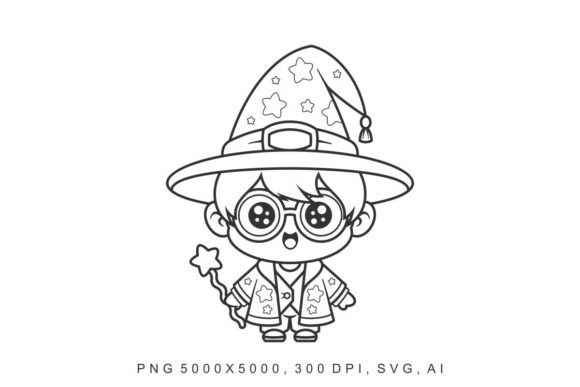 Kids - Wizard Coloring Pages