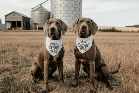 Pet Bandana Collar Mockup 5