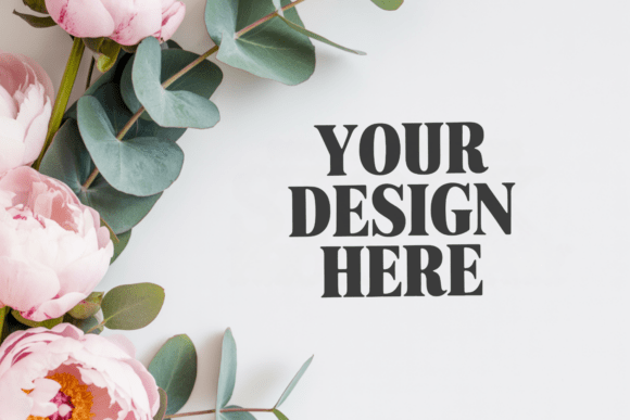 Valentine Background Flat Lay Mockup 10