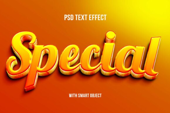 Yellow 3D Gradient - Cartoon Text Effect